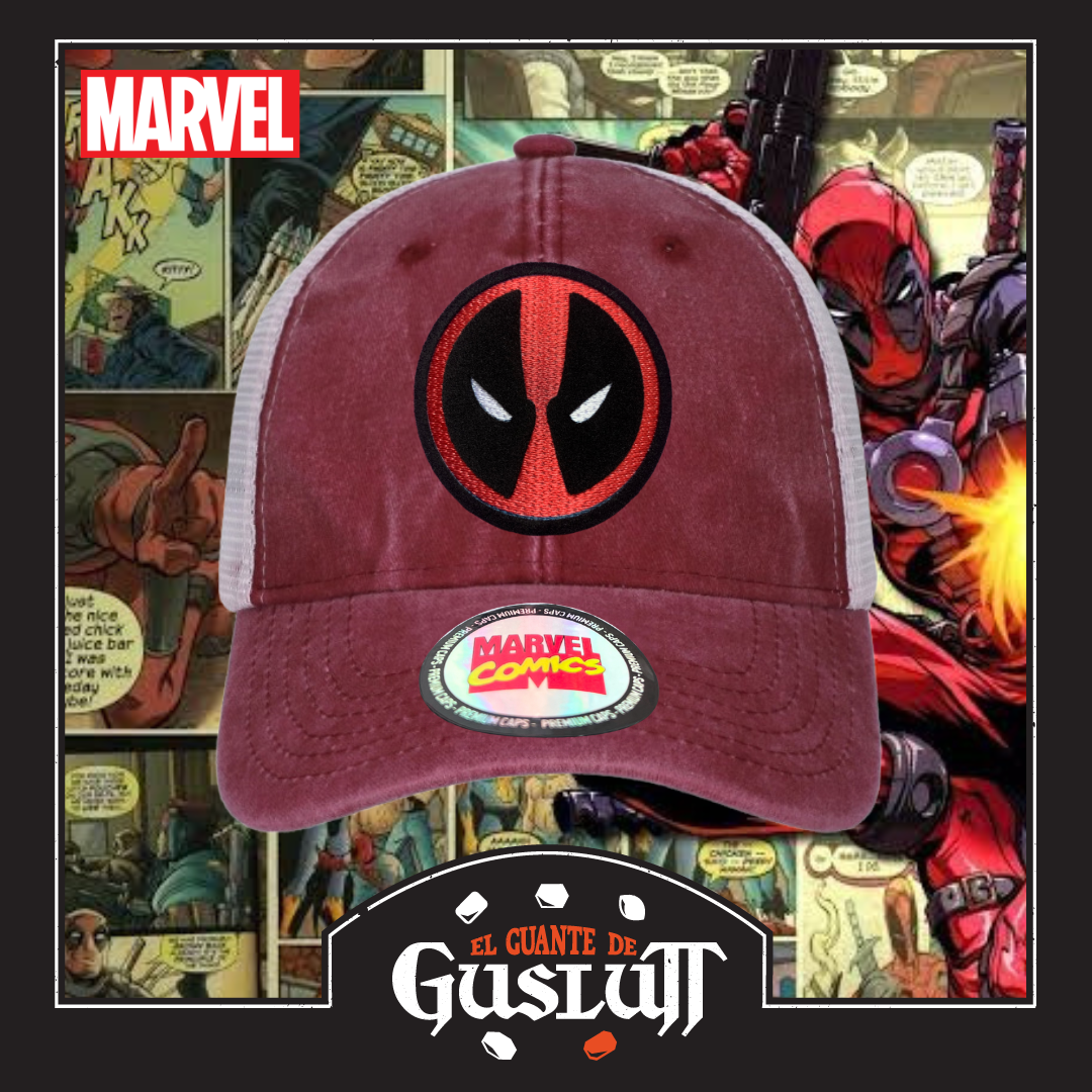 Gorra Marvel “Deadpool” Roja-Blanca Trucker