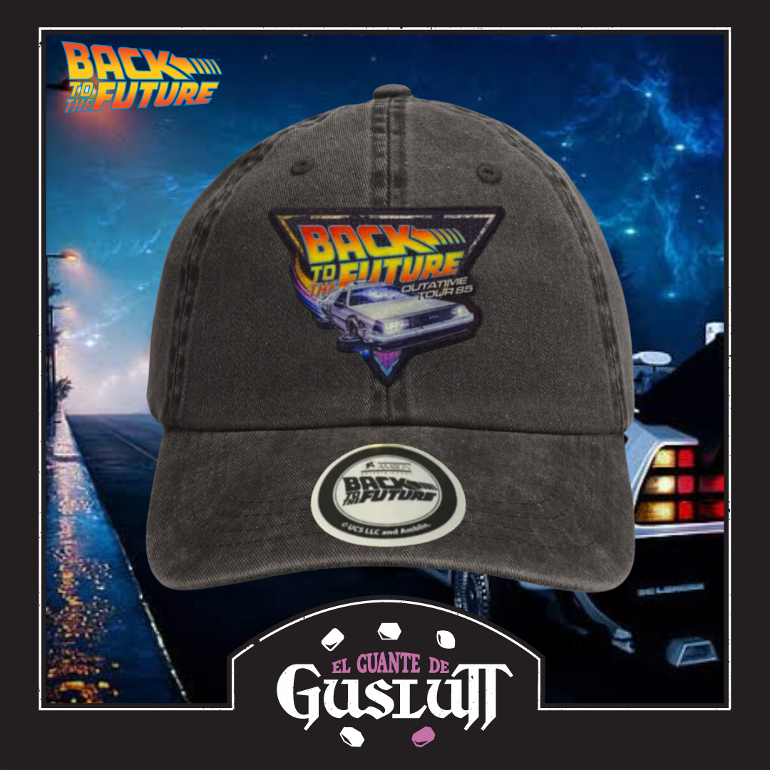 Gorra Back to the Future Outatime Tour 85 Gris Tipo Deslavada