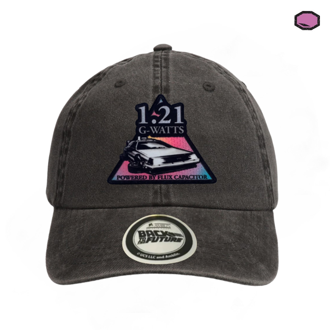 Gorra Back to the Future 1.21 G-Watts (Impulsado por Condensador de Flujo) Gris Tipo Deslavada