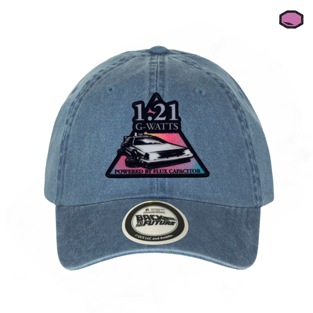Gorra Back to the Future 1.21 G-Watts (Impulsado por Condensador de Flujo) Azul Tipo Deslavada