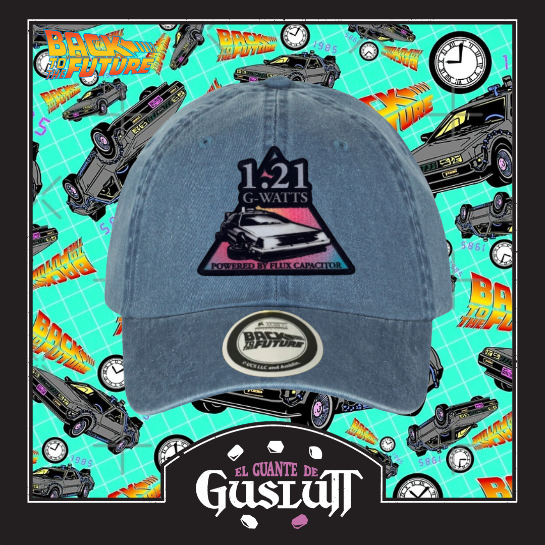 Gorra Back to the Future 1.21 G-Watts (Impulsado por Condensador de Flujo) Azul Tipo Deslavada