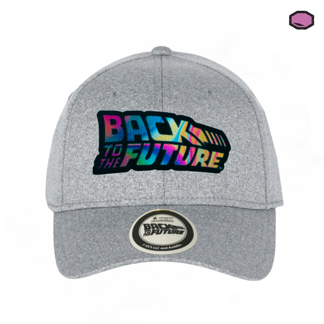 Gorra Back to the Future Logo Clásico Tornasol Gris Jaspe