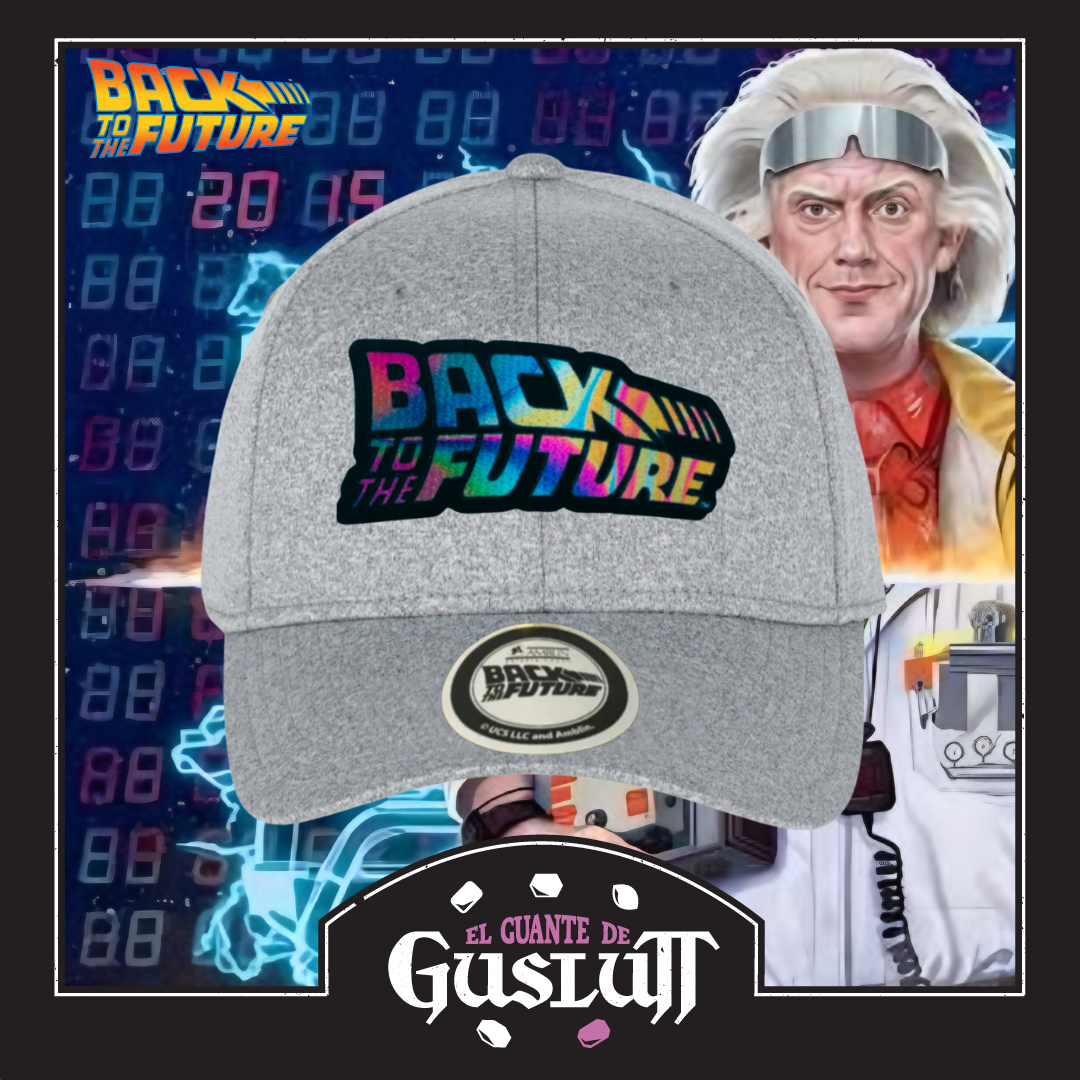 Gorra Back to the Future Logo Clásico Tornasol Gris Jaspe