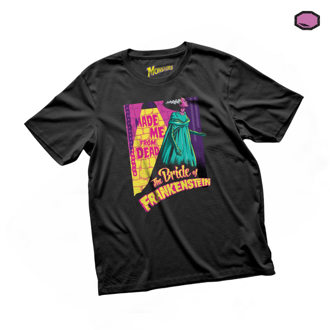 Playera Universal Monsters The Bride of Frankenstein Negra