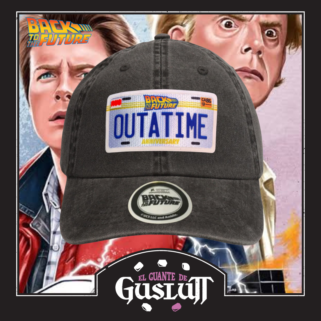 Gorra Back to the Future Outatime Edición 35 Aniversario Gris Tipo Deslavada