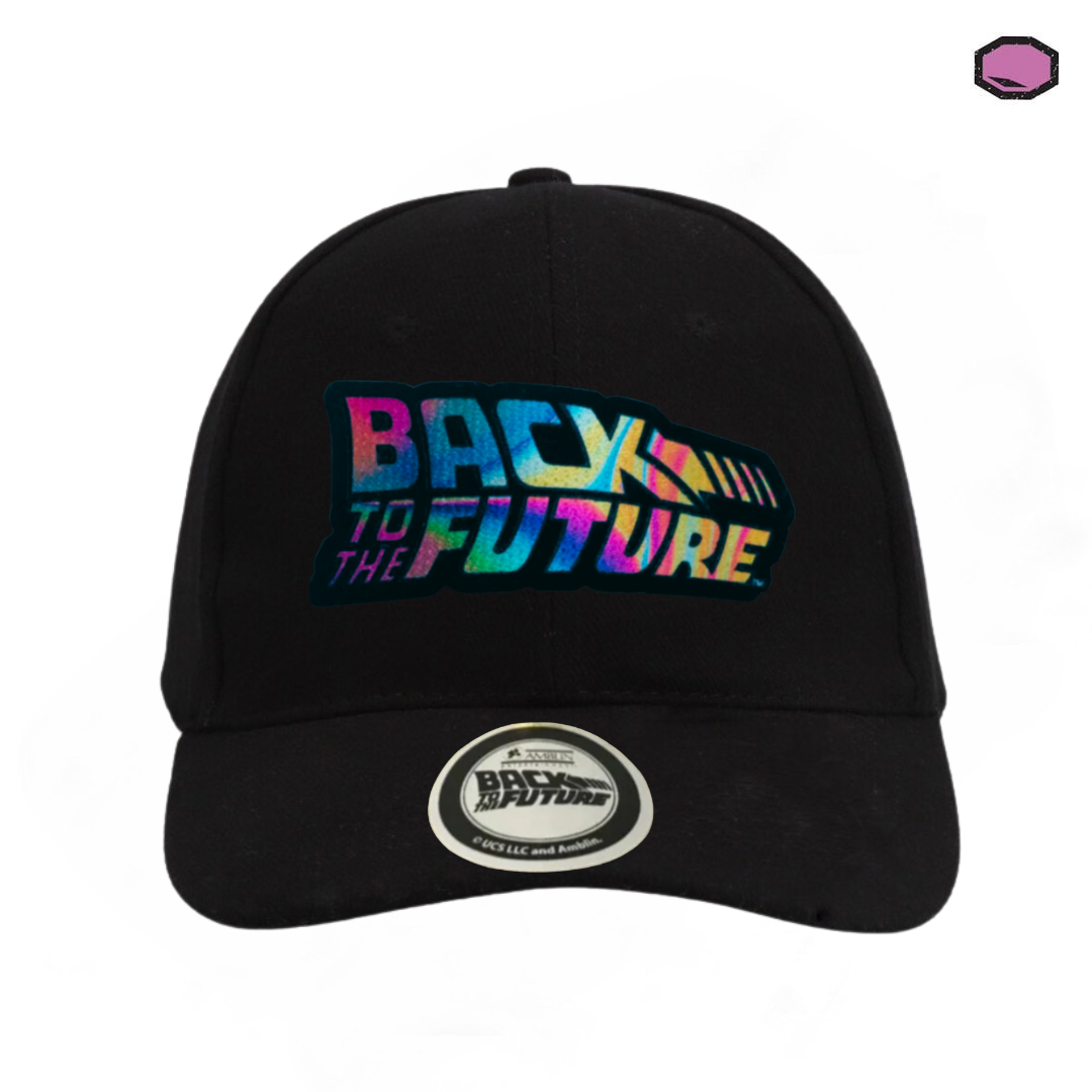 Gorra Back to the Future Logo Clásico Tornasol Negra