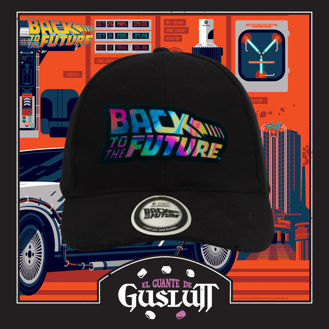 Gorra Back to the Future Logo Clásico Tornasol Negra