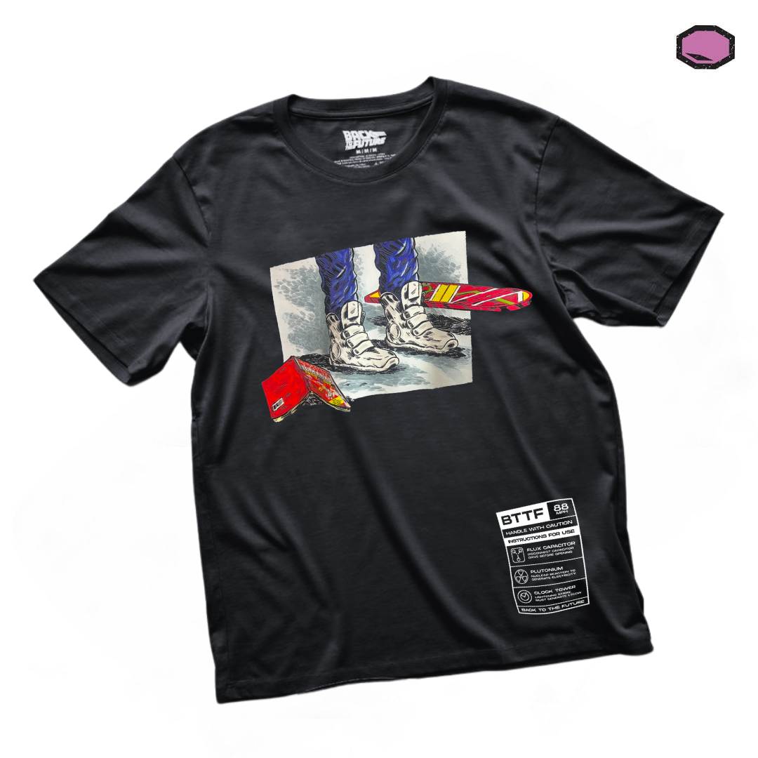 Playera Back to the Future Almanaque Deportivo Negra