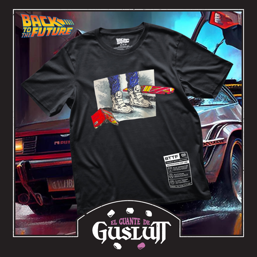 Playera Back to the Future Almanaque Deportivo Negra