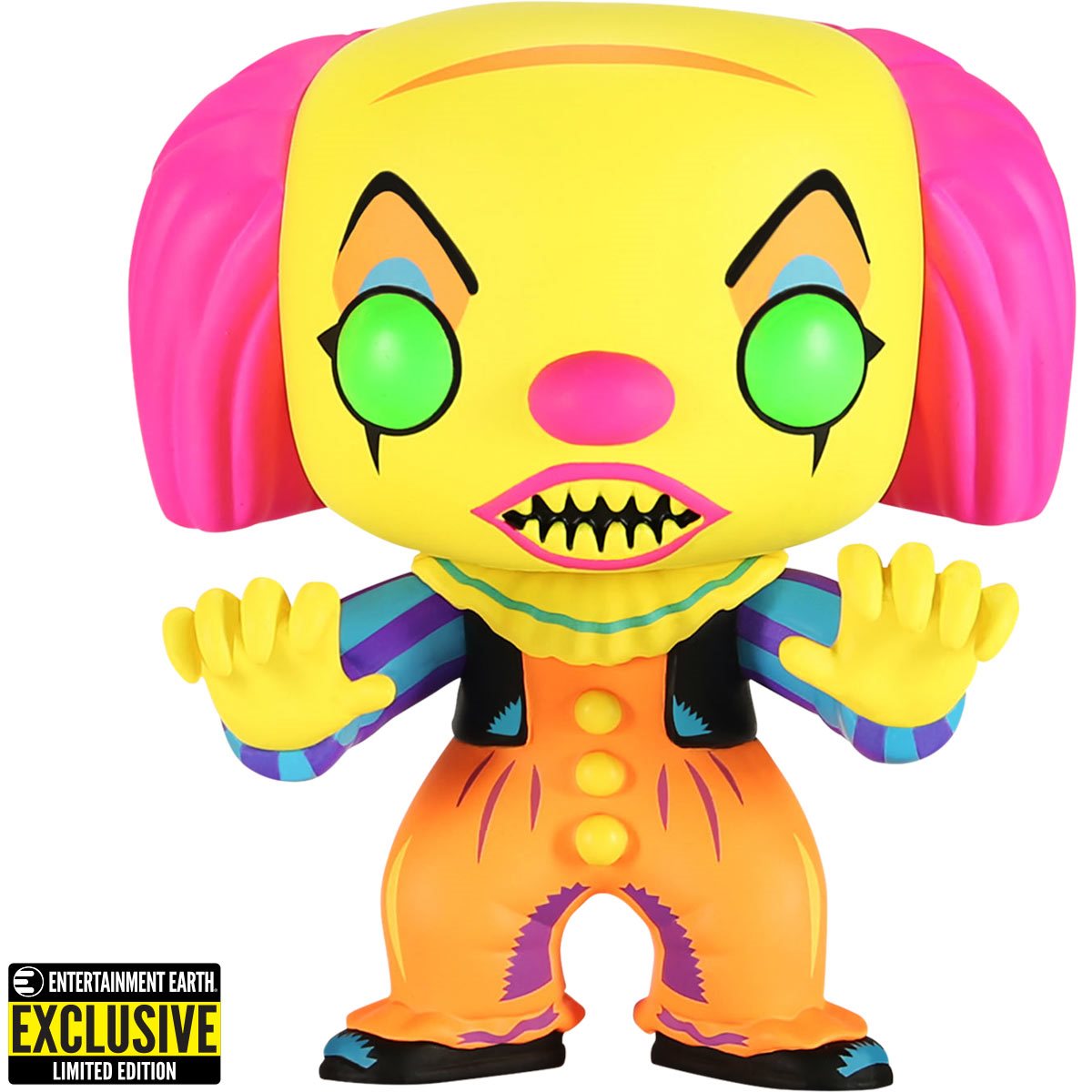 Figura Funko Pop IT Black Light Pennywise Exclusiva de Entertainment Earth