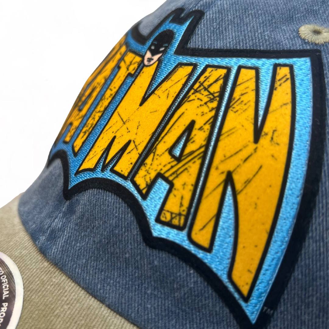 Gorra DC Comics Batman “60’s Logo” Azul-Beige Vintage