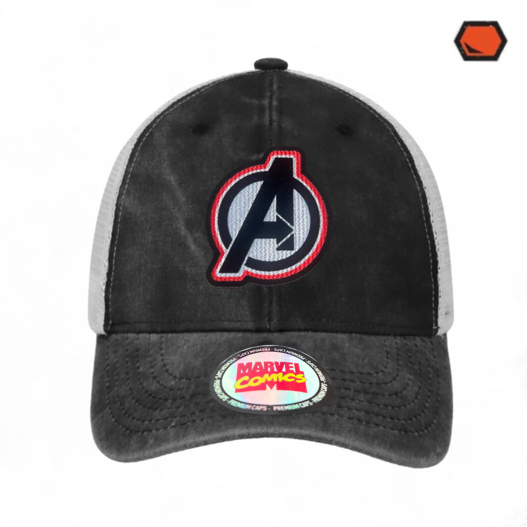 Gorra Marvel “Avengers Classic Logo” Gris-Blanca Trucker