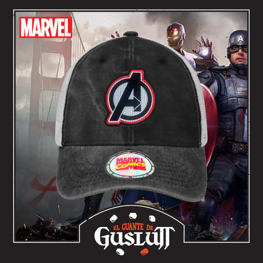 Gorra Marvel “Avengers Classic Logo” Gris-Blanca Trucker
