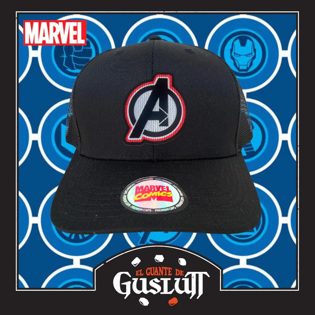 Gorra Marvel “Avengers Classic Logo” Negra Premium Trucker
