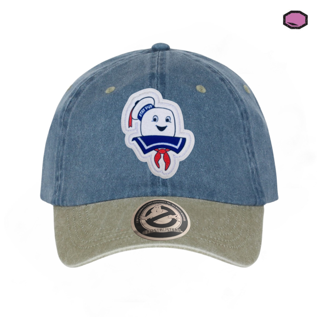 Gorra Los Cazafantasmas Mr. Stay Puft Azul/Beige Tipo Deslavada