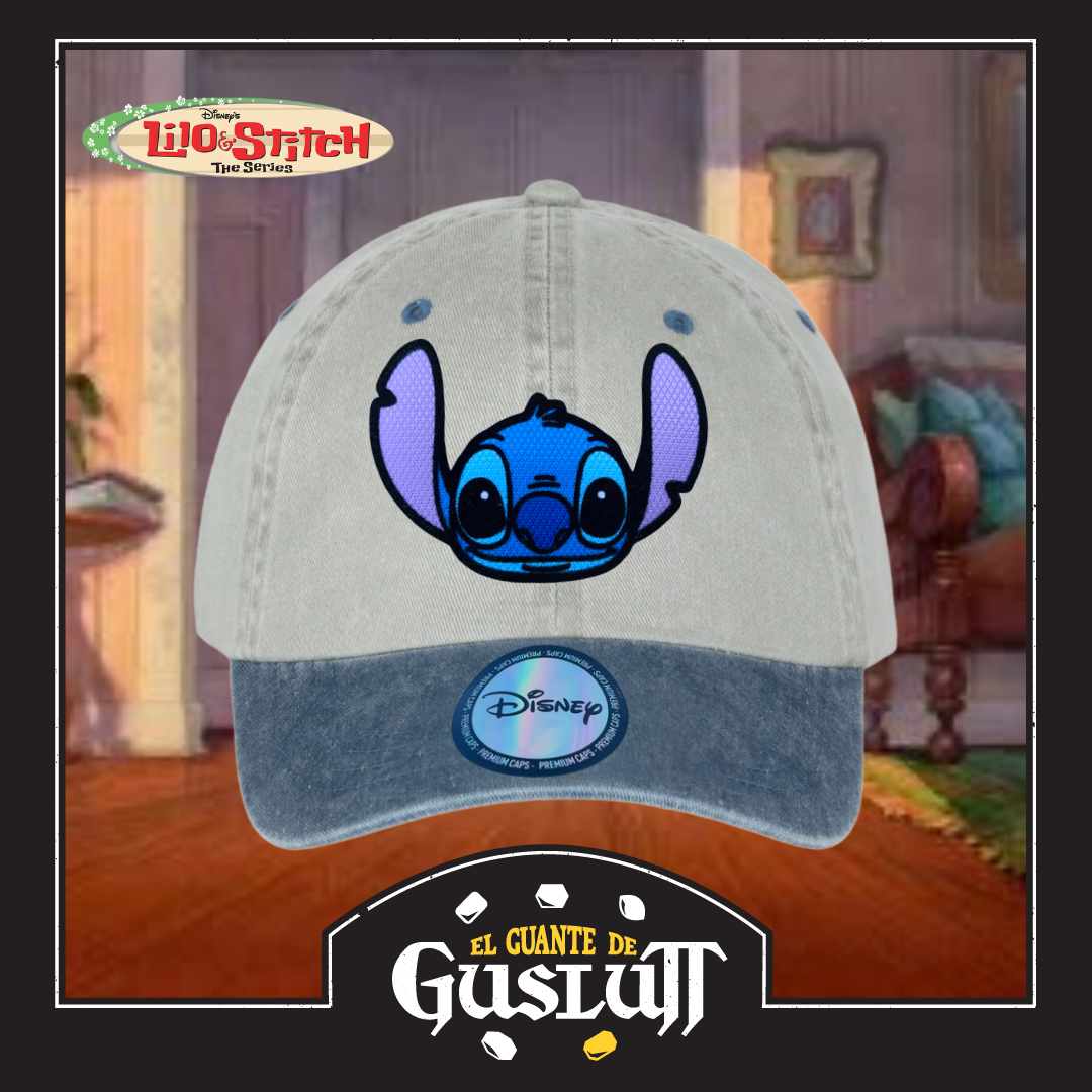 Gorra Lilo & Stitch “Experiment 626” Beige-Azul Vintage