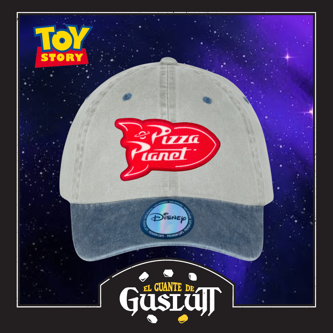 Gorra Toy Story “Pizza Planet” Beige-Azul Vintage