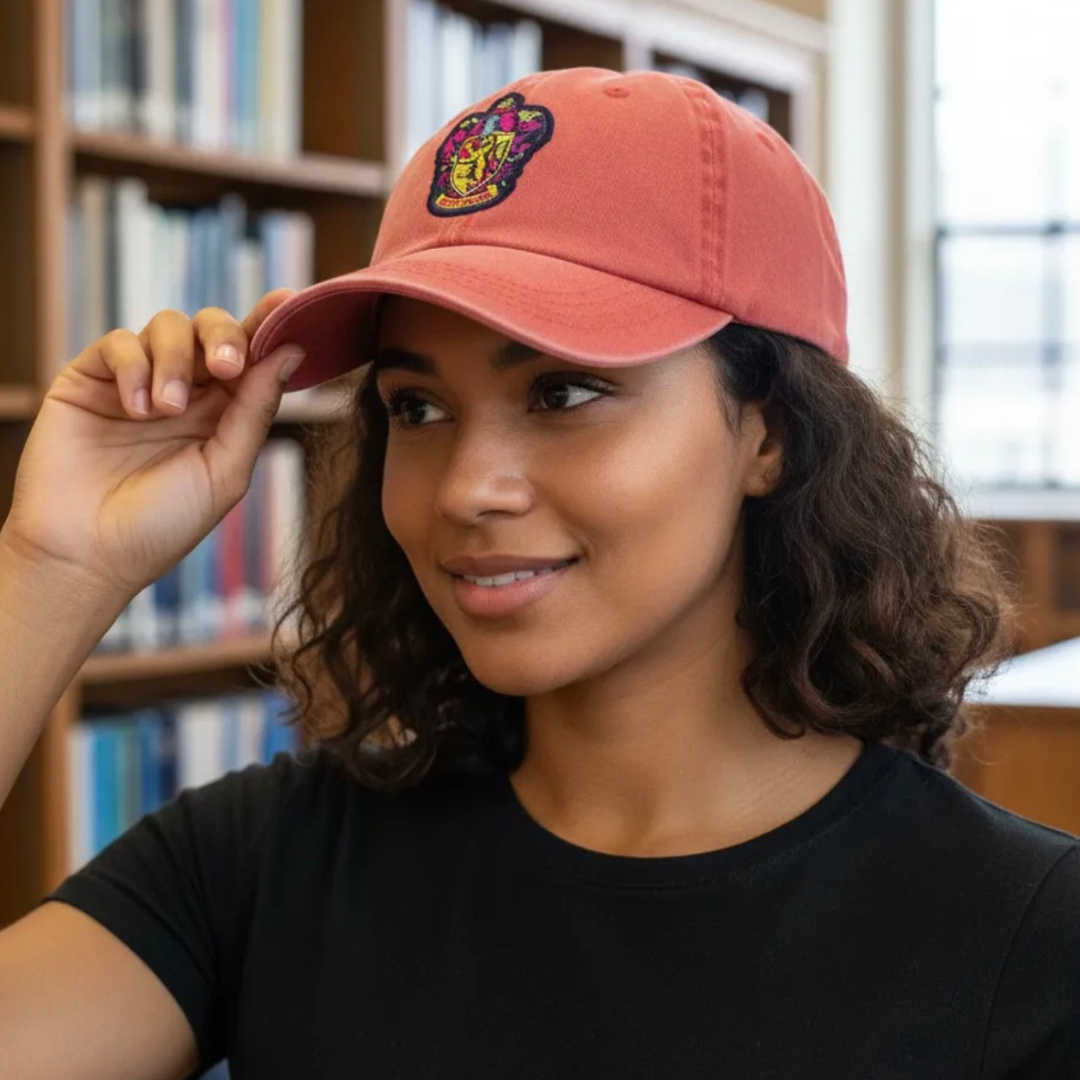 Gorra Harry Potter Gryffindor Crest Roja Tipo Deslavada