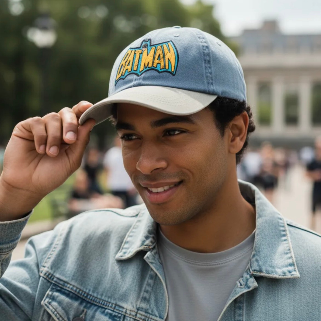 Gorra DC Comics Batman 60’s Logo Azul/Beige Vintage
