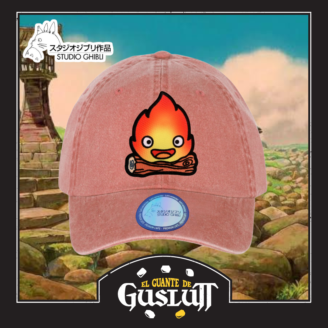 Gorra Studio Ghibli Howl’s moving castle “Calcifer” Naranja Vintage