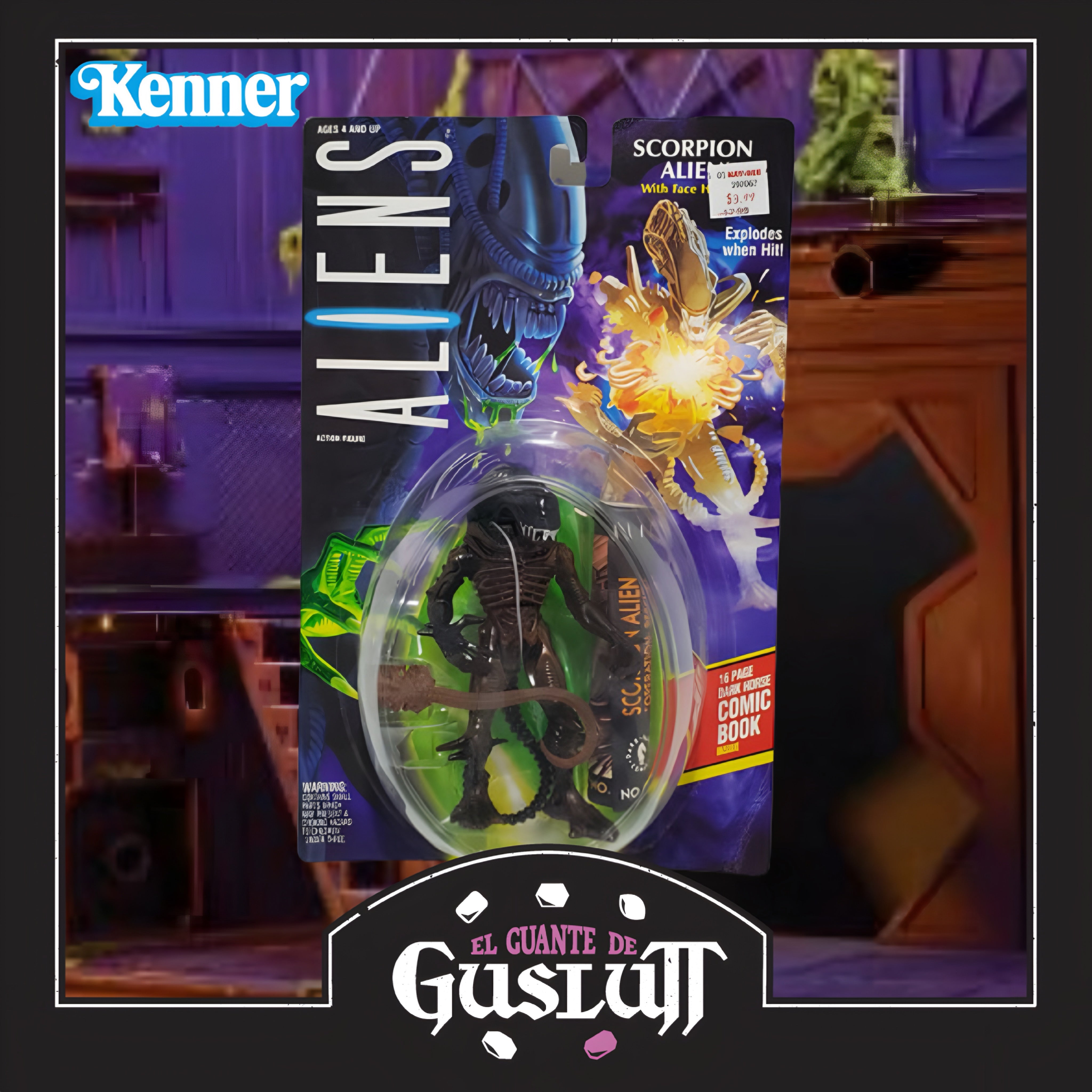 Figura Retro Kenner Scorpion Alien con acción de explosión