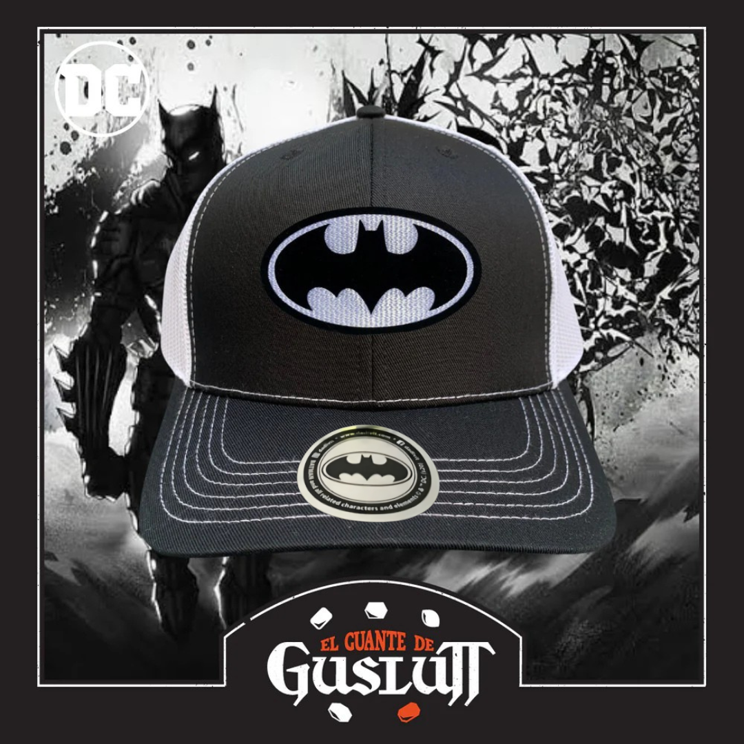 Gorra DC Comics Batman Black & White Logo Negra/Blanca Premium Trucker