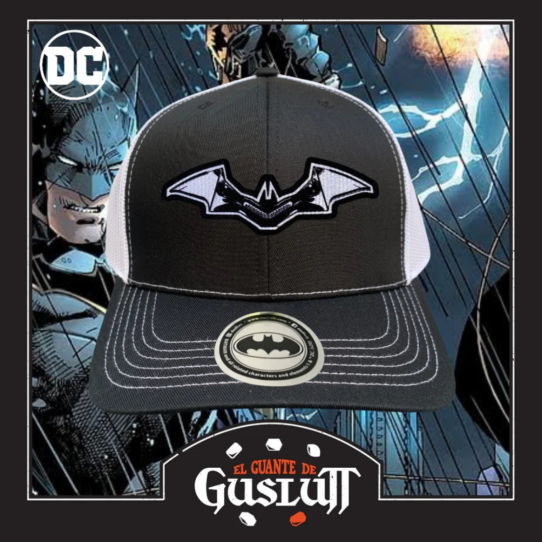 Gorra DC Comics Batman Black & White Batarang Negra/Blanca Premium Trucker