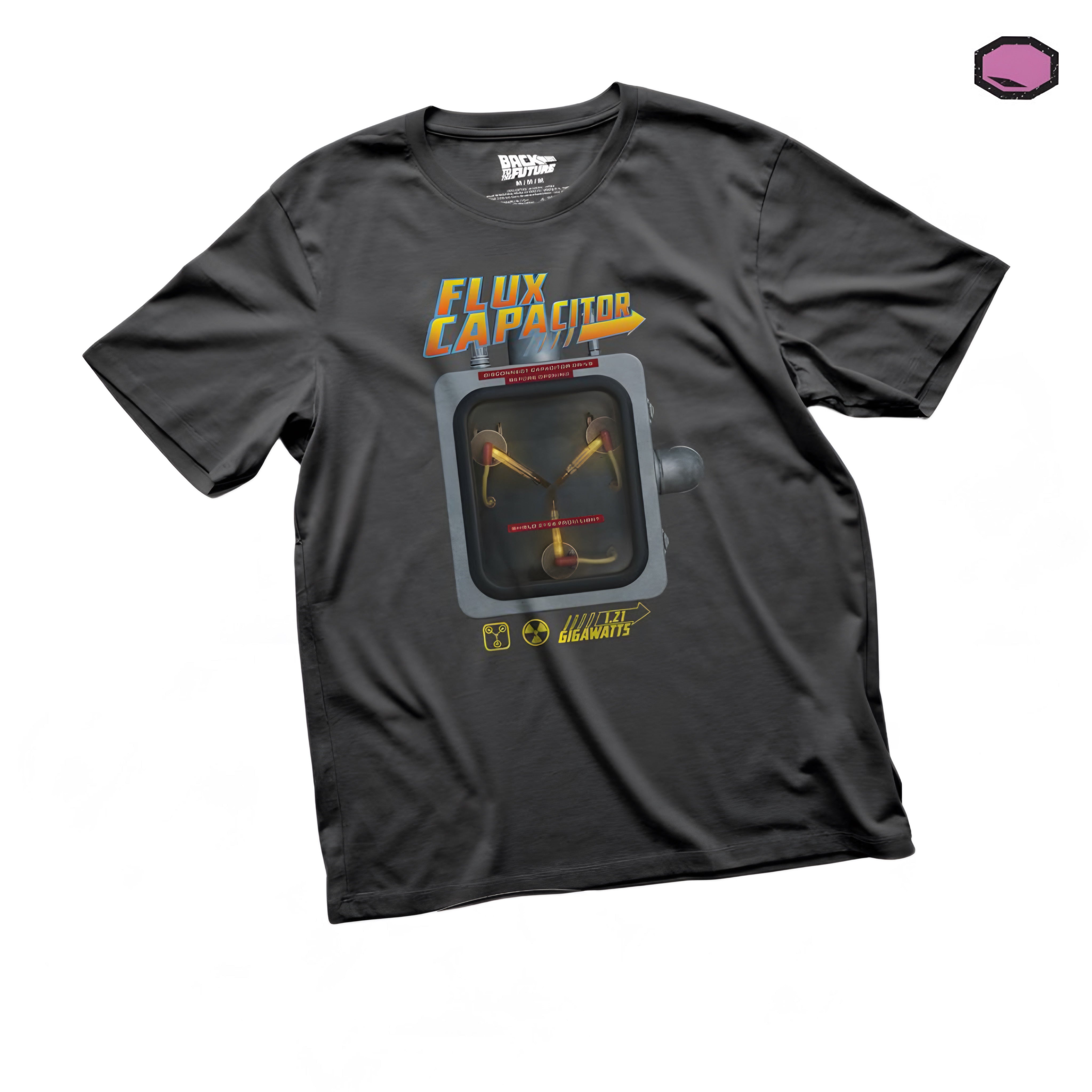Playera Back to the Future Condensador de Flujo Negra