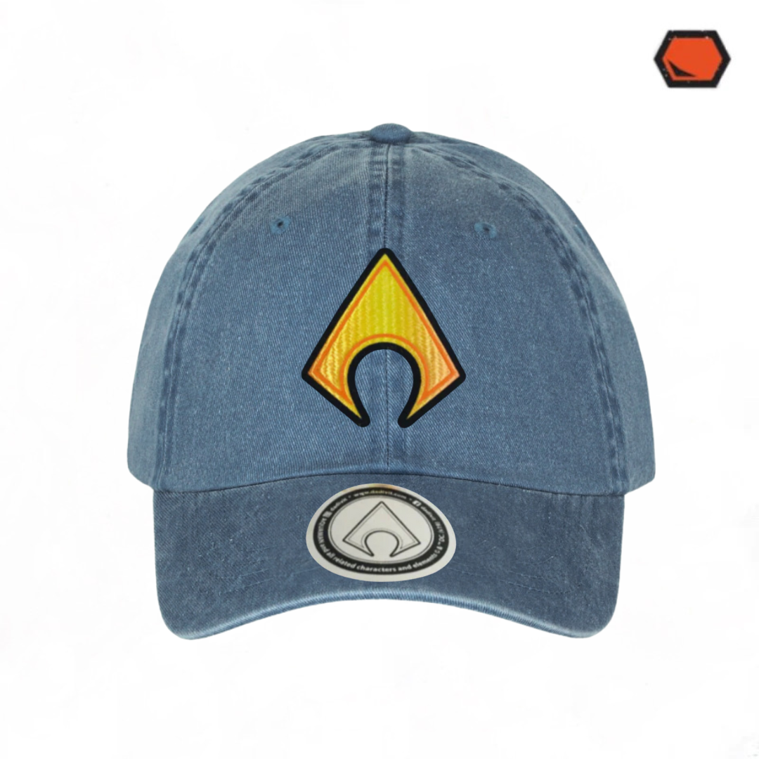 Gorra DC Comics Aquaman Logo Clásico Azul Tipo Deslavada