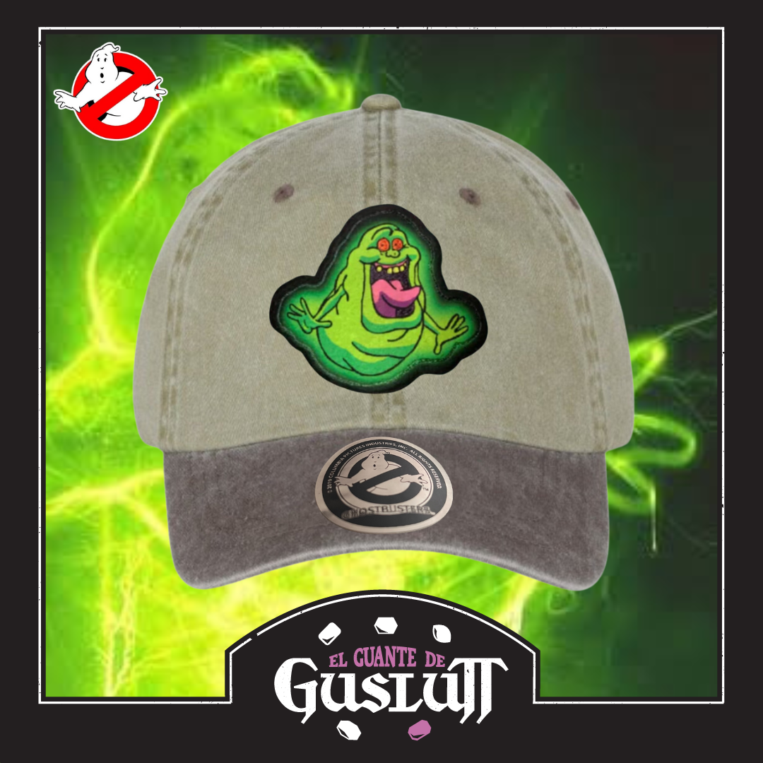 Gorra Los Cazafantasmas Slimer Beige/Café Tipo Deslavada
