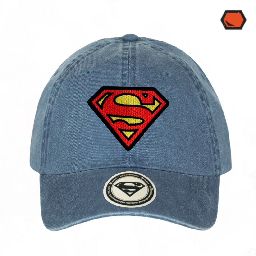 Gorra DC Comics Superman Logo Clásico Azul Tipo Deslavada