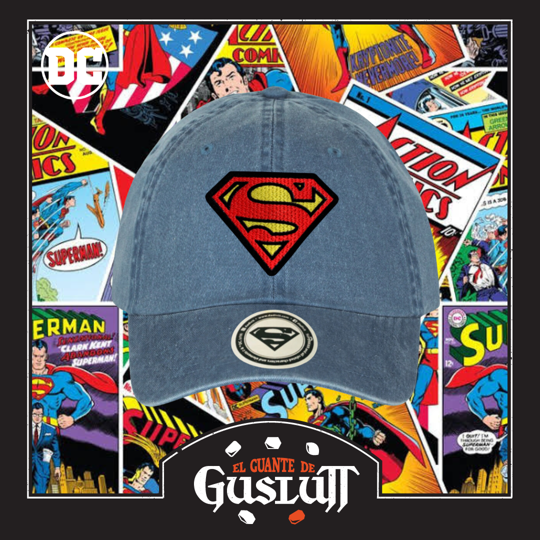 Gorra DC Comics Superman Logo Clásico Azul Tipo Deslavada