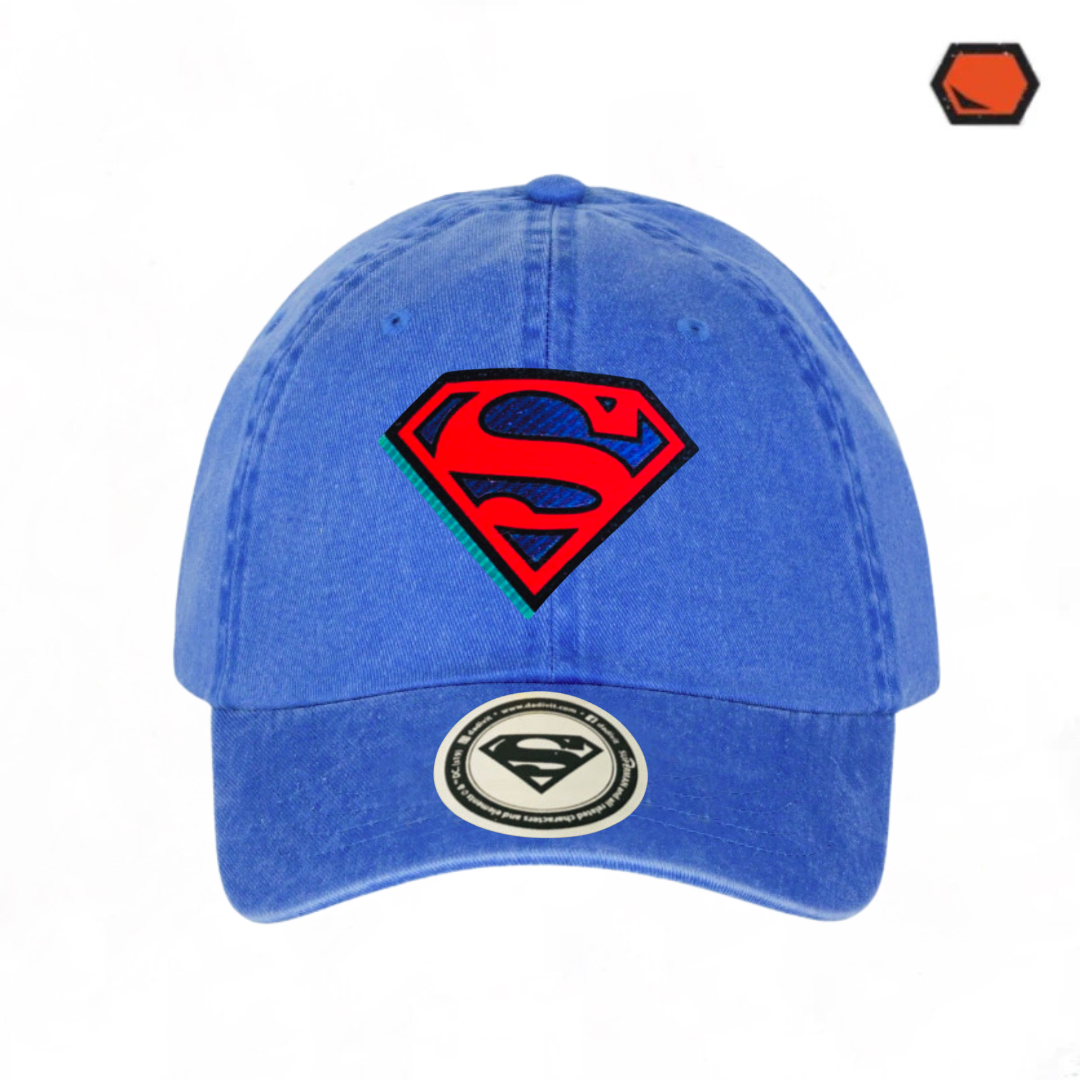 Gorra DC Comics Superman The Man of Steel Azul Royal Tipo Deslavada