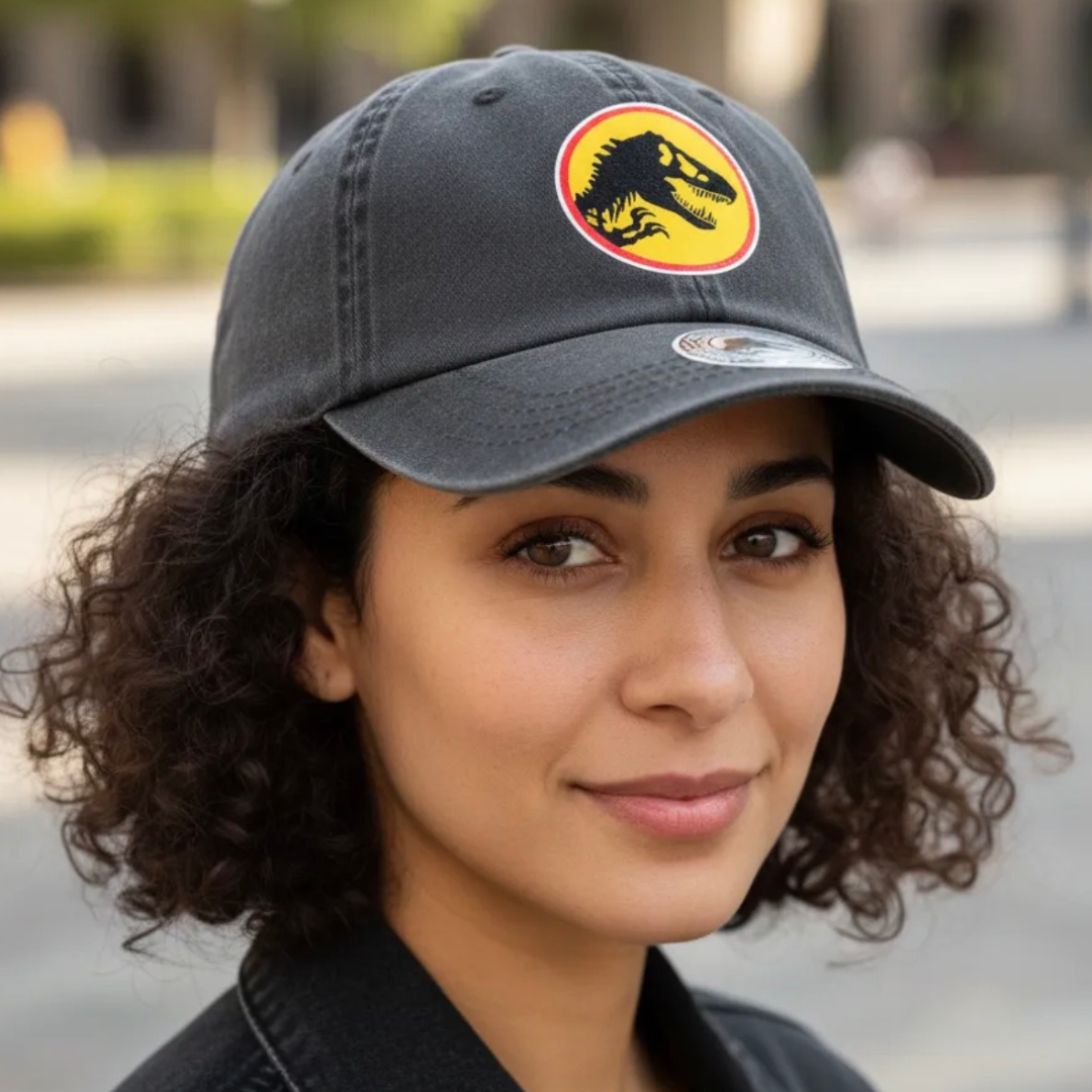 Gorra Jurassic Park Edición 30 Aniversario Gris Tipo Deslavada