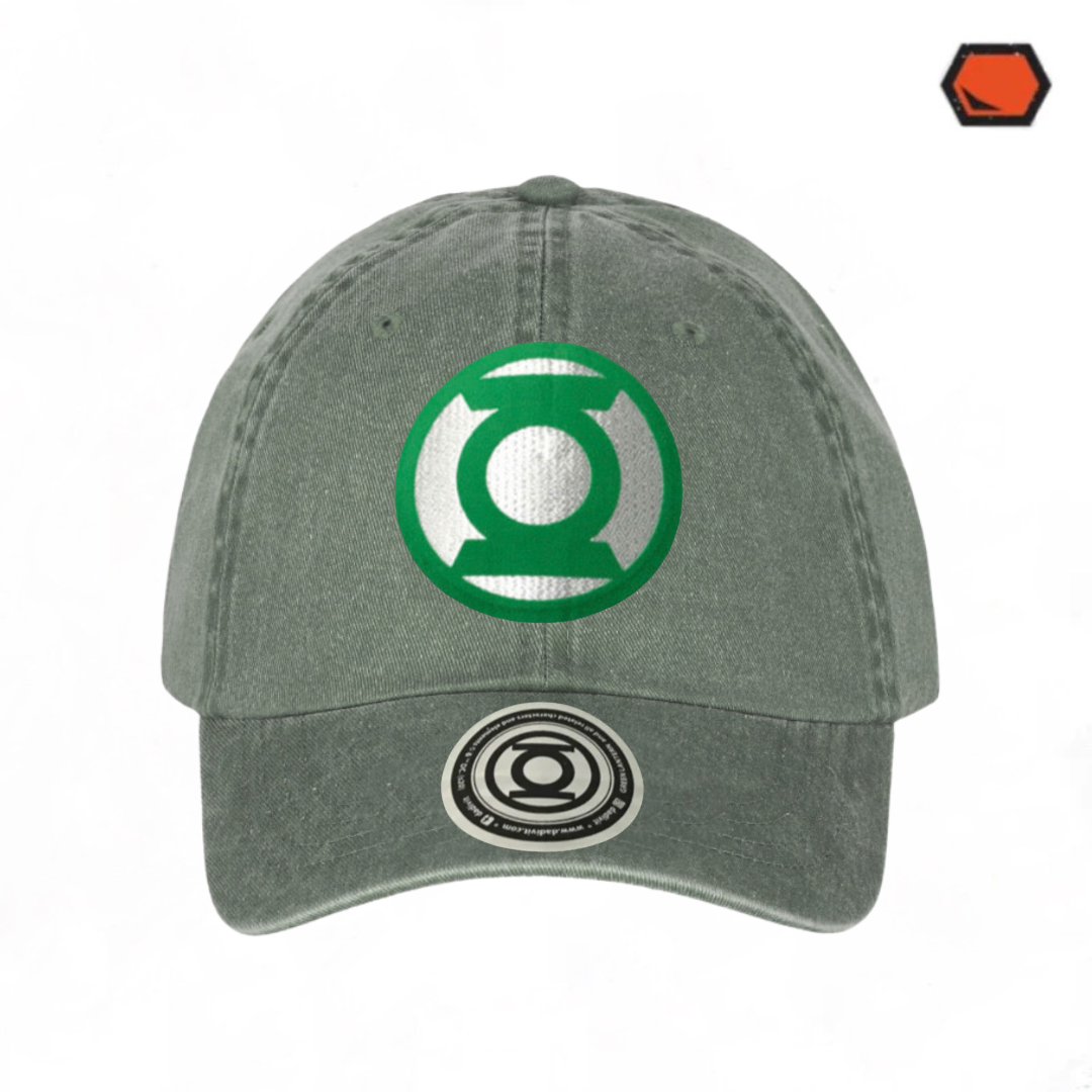 Gorra DC Comics Green Lantern Logo Clásico Verde Tipo Deslavada