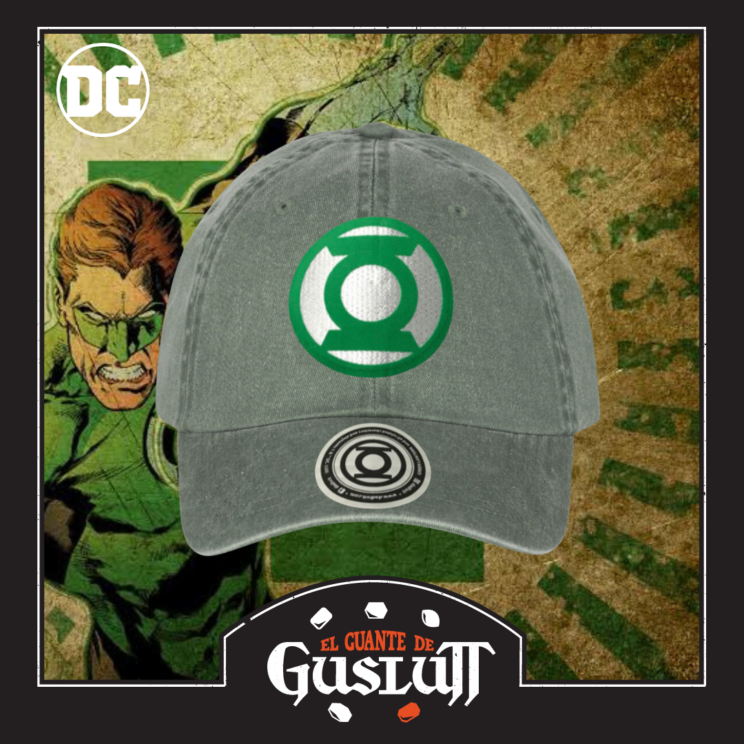 Gorra DC Comics Green Lantern Logo Clásico Verde Tipo Deslavada