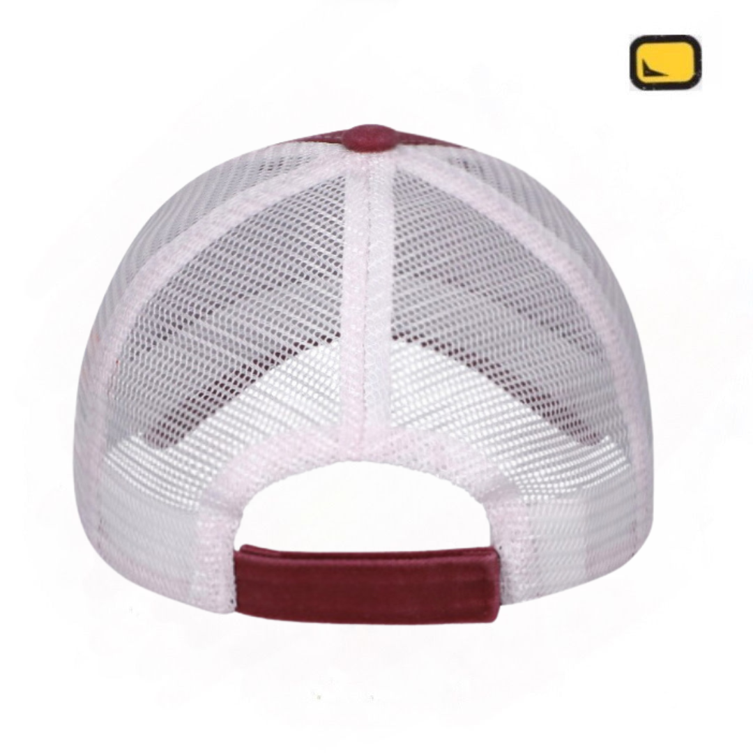 Gorra Demon Slayer: Kimetsu No Yaiba Logo Clásico Roja/Blanca Tipo Trucker Deslavada