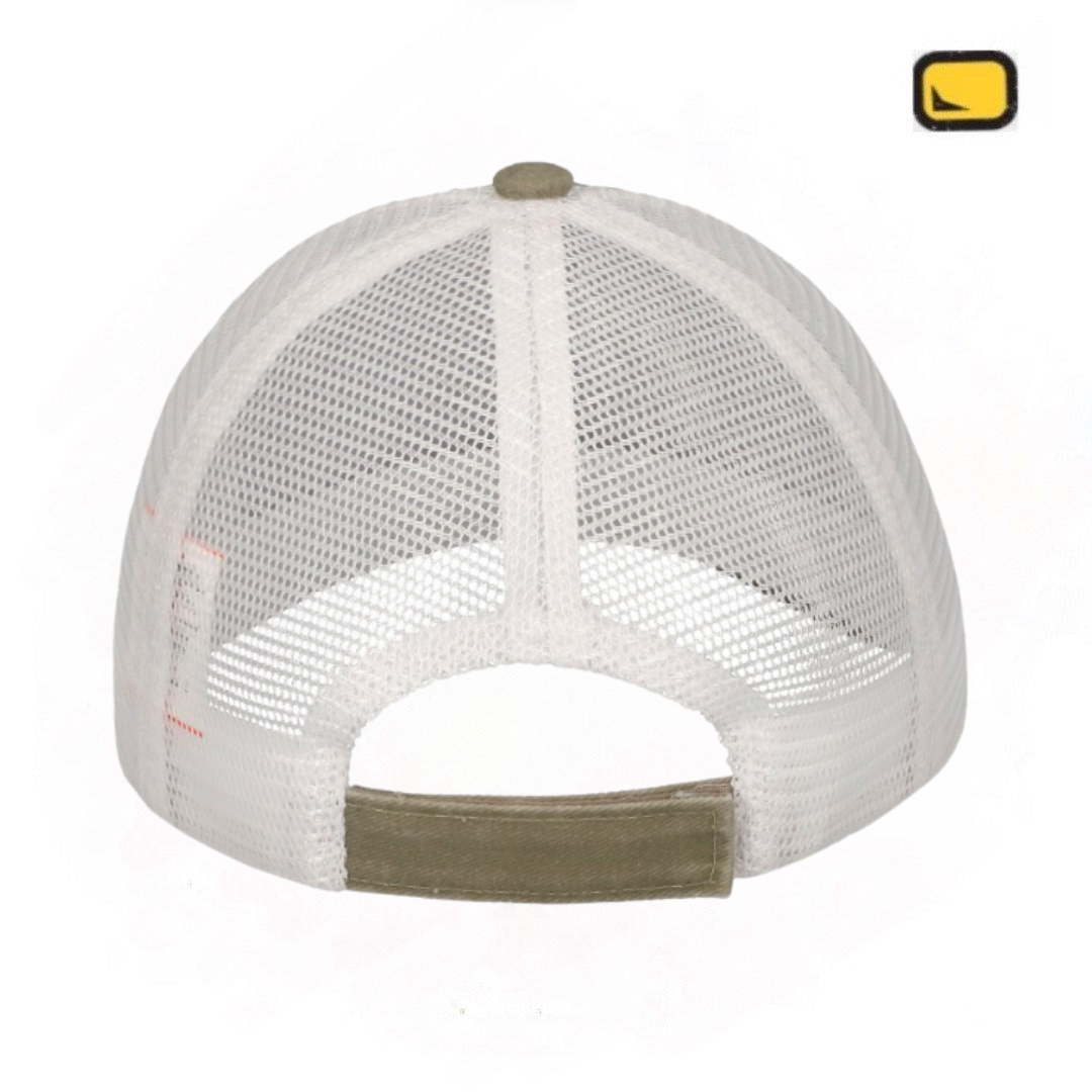 Gorra Demon Slayer: Kimetsu No Yaiba Zenitsu Agatsuma Beige/Blanca Tipo Trucker Deslavada