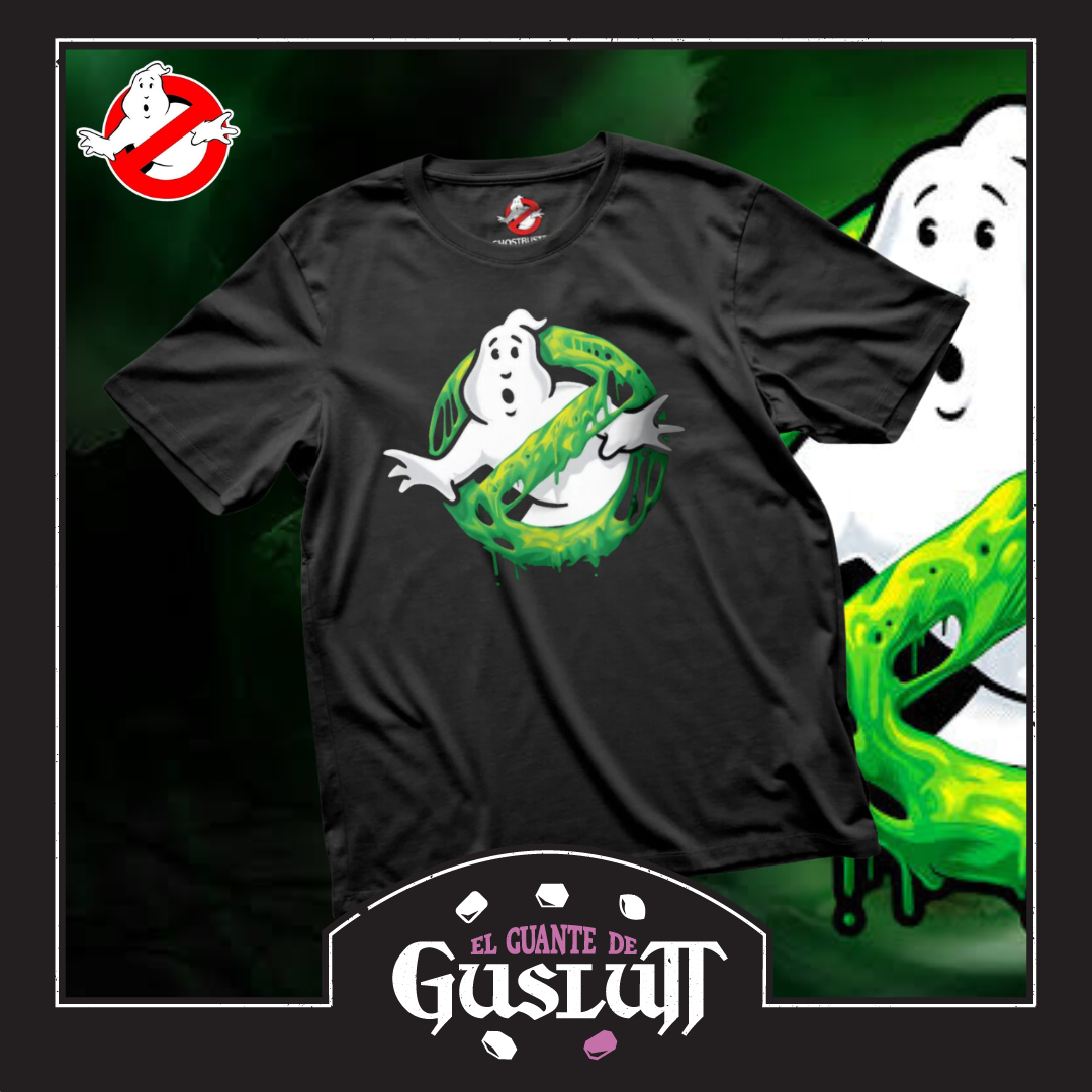 Playera Los Cazafantasmas Logo Slime Negra
