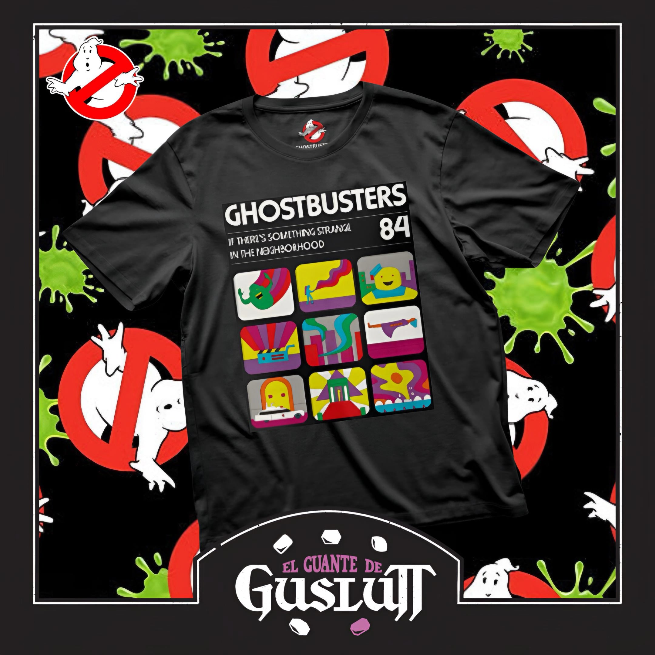 Playera Ghostbusters “Something’s strange in the neighborhood” Negra