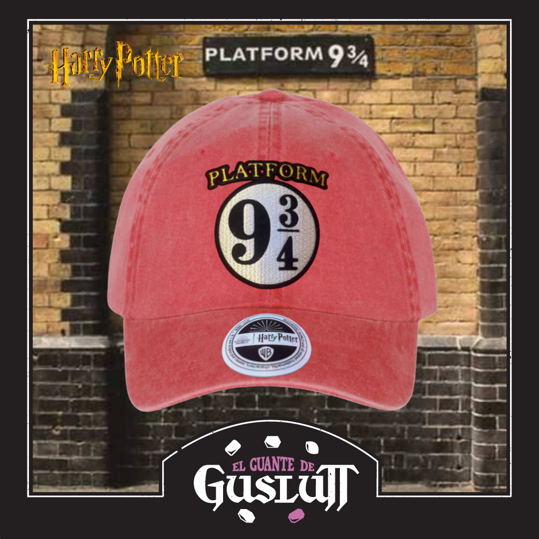 Gorra Harry Potter Platform 9 3/4” Roja Tipo Deslavada