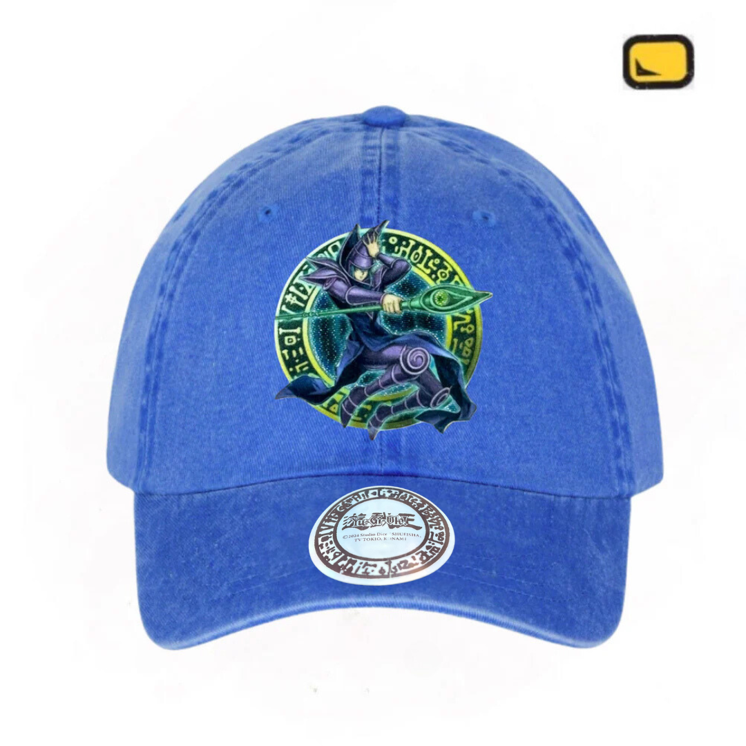 Gorra Yu-Gi-Oh! Mago Oscuro Azul Royal Tipo Deslavada