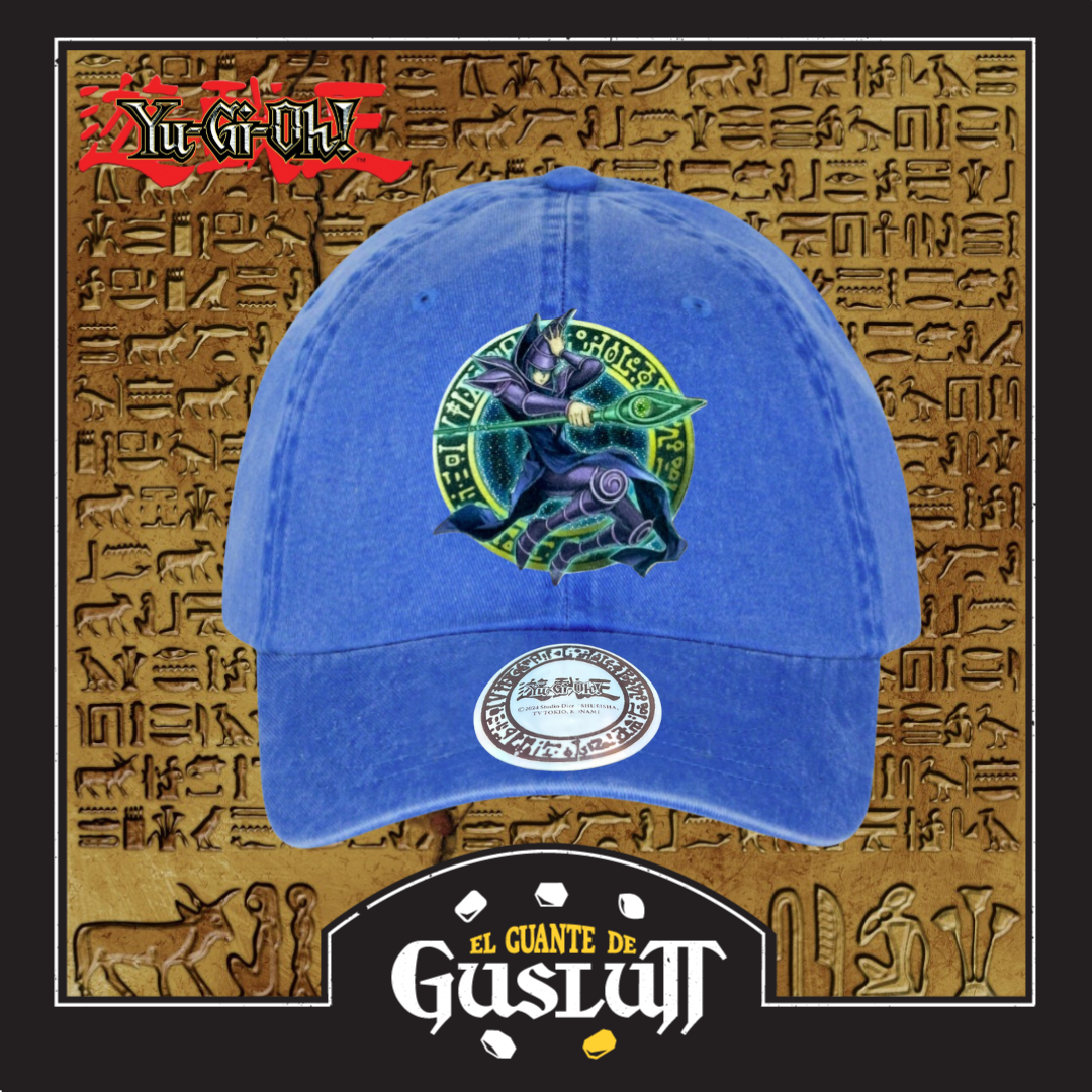 Gorra Yu-Gi-Oh! Mago Oscuro Azul Royal Tipo Deslavada