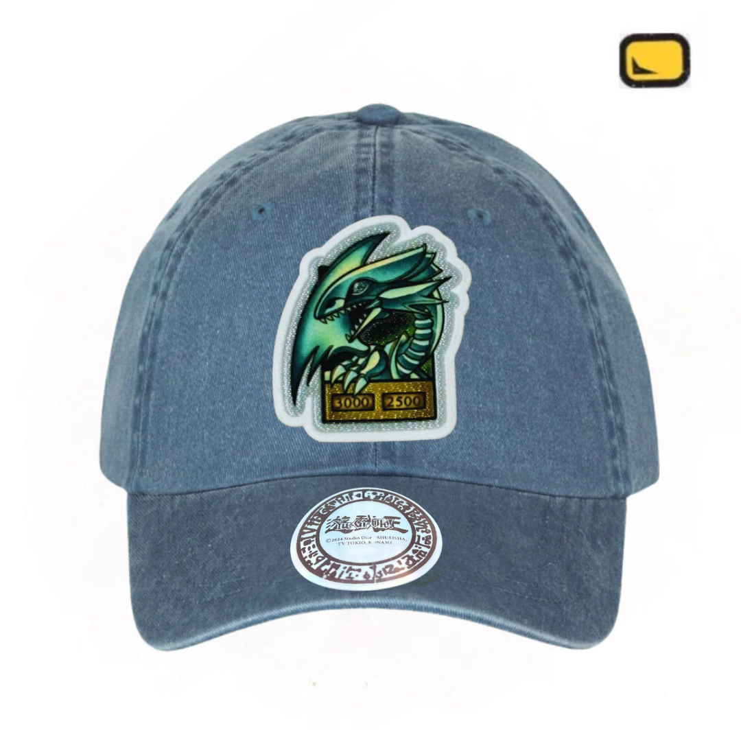 Gorra Yu-Gi-Oh! Dragón Blanco de Ojos Azules Azul Tipo Deslavada