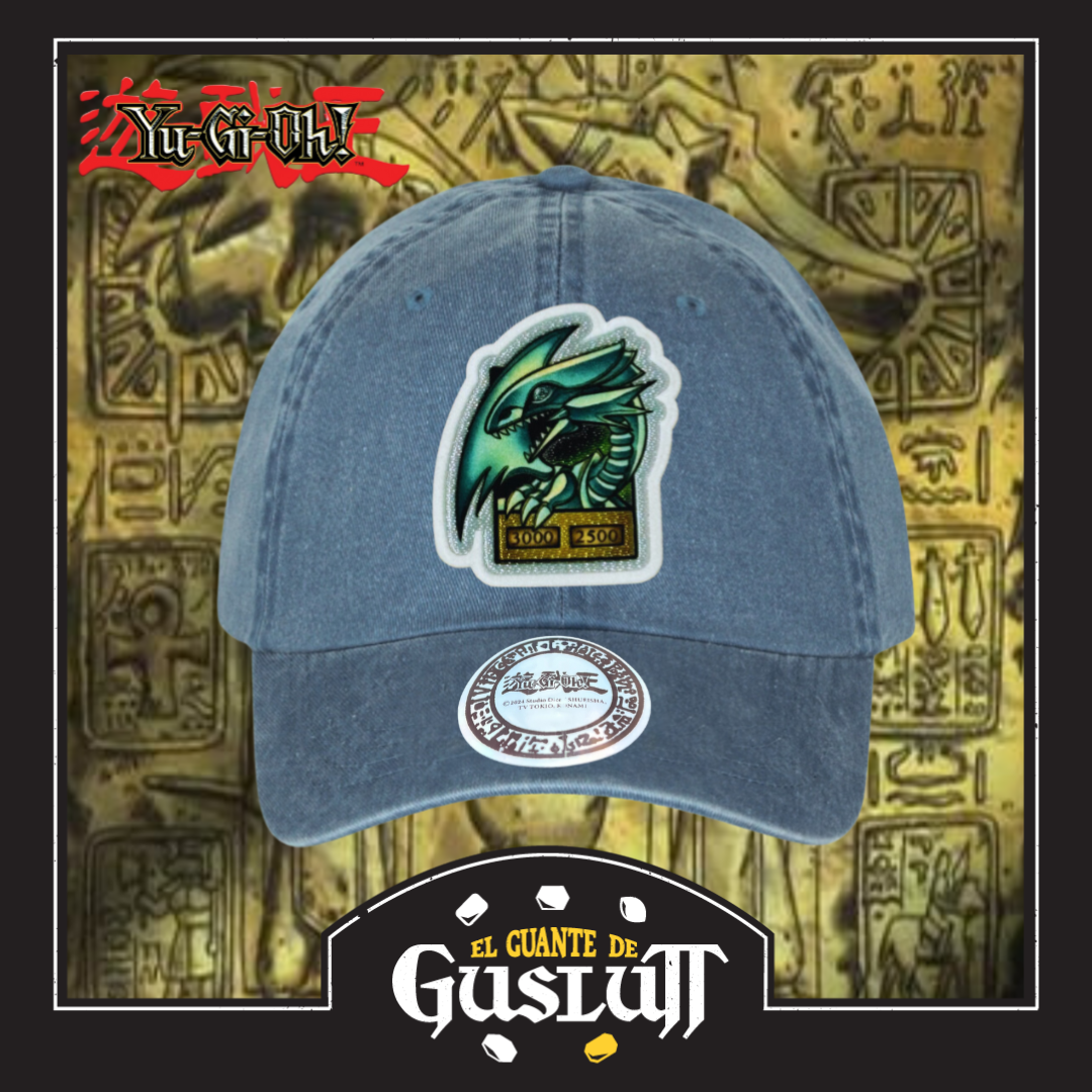 Gorra Yu-Gi-Oh! Dragón Blanco de Ojos Azules Azul Tipo Deslavada