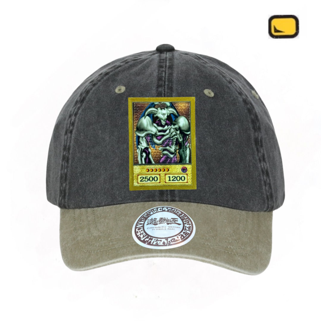 Gorra Yu-Gi-Oh! Convoco al Cráneo Gris/Beige Tipo Deslavada