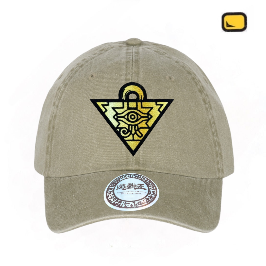 Gorra Yu-Gi-Oh! Rompecabezas del Milenio Beige Tipo Deslavada