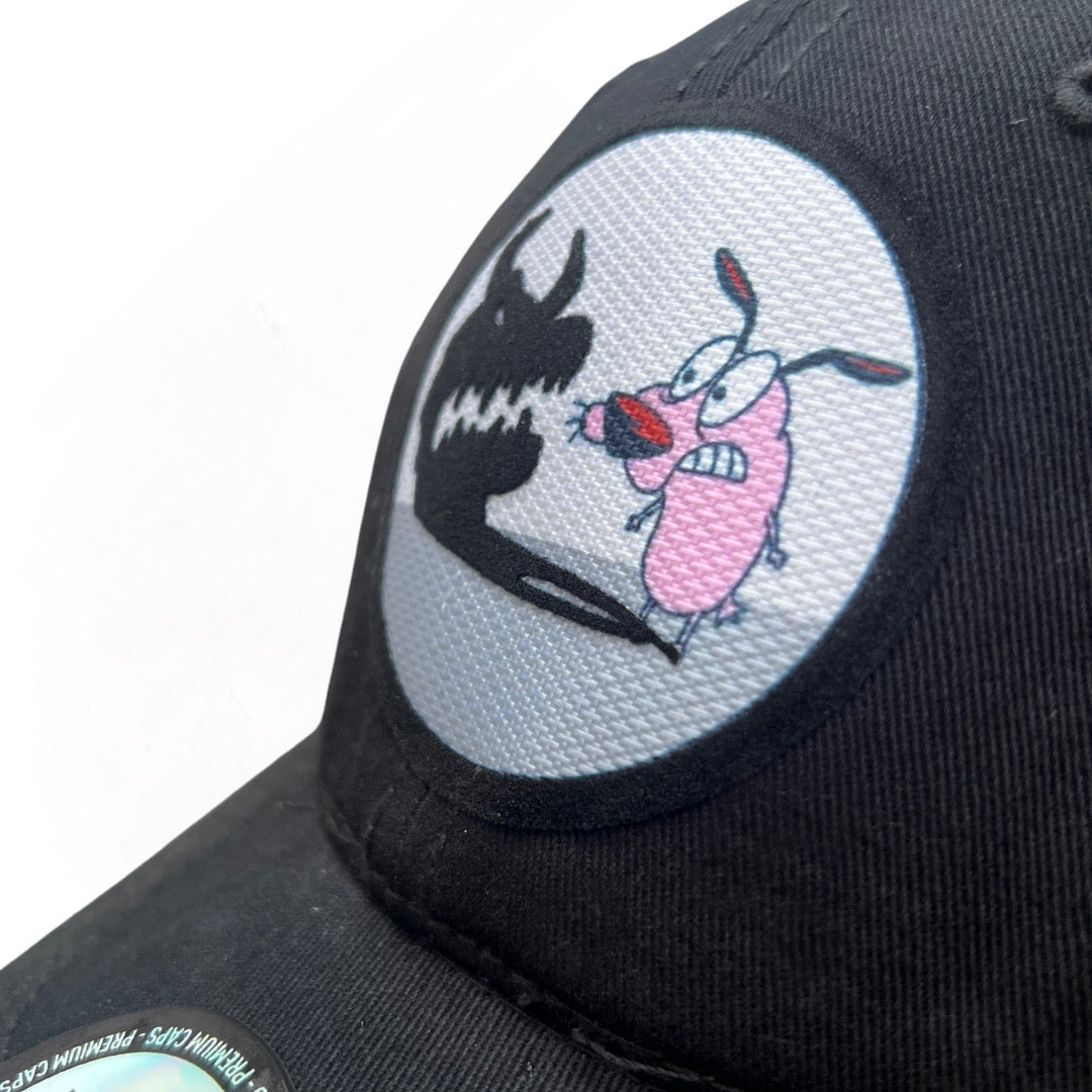 Gorra Cartoon Network Coraje el perro Cobarde Scared Courage Negra