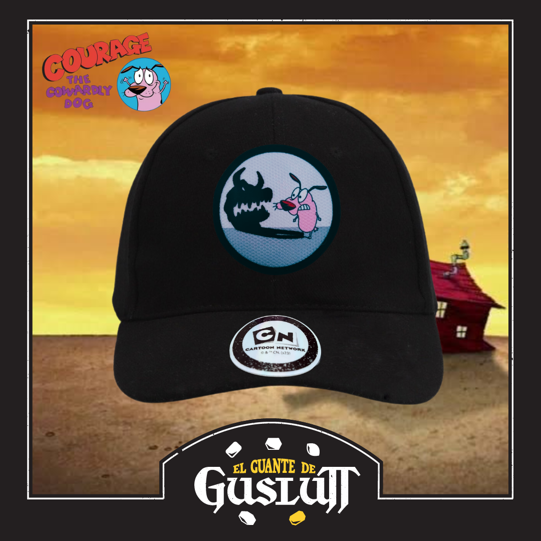 Gorra Cartoon Network Coraje el perro Cobarde Scared Courage Negra