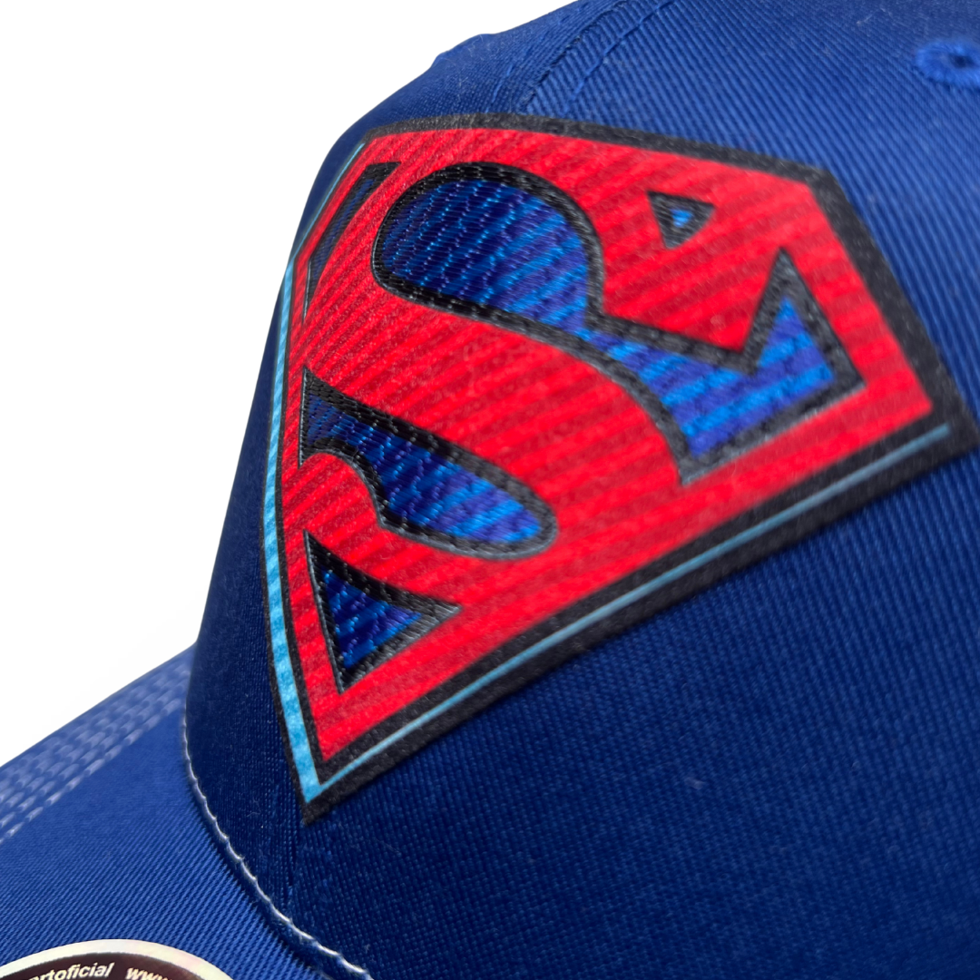 Gorra DC Comics Superman The Man of Steel Azul/Blanca Tipo Trucker Premium